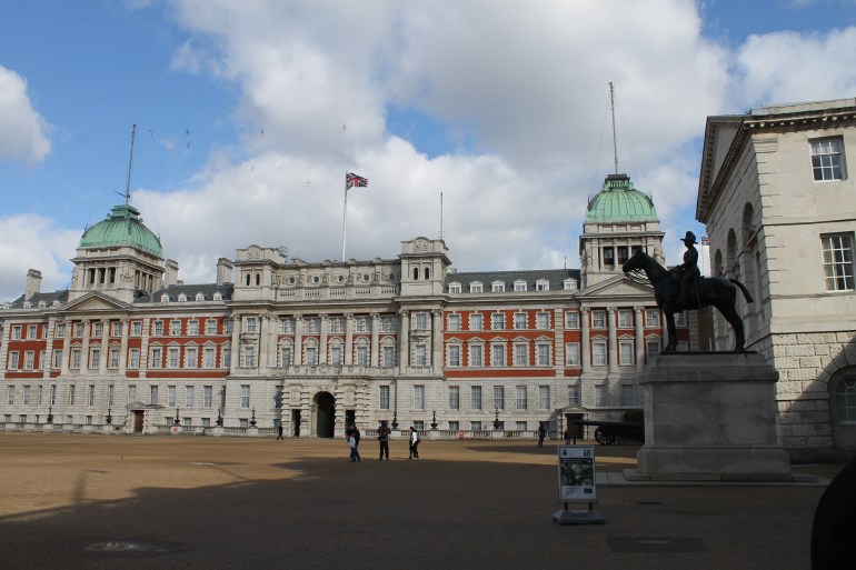 One of the buildings near the back of the Household Cavalry museum. 