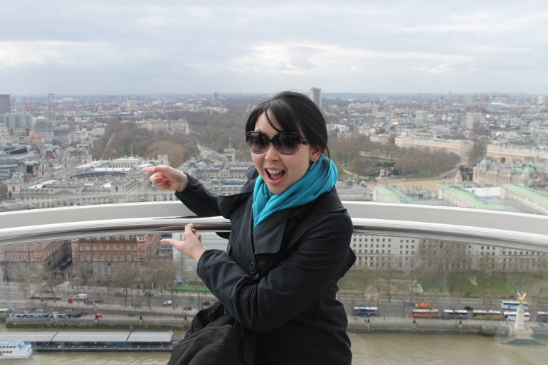 Luckily, I'm not afraid of heights, so I was clearly excited about this ride!