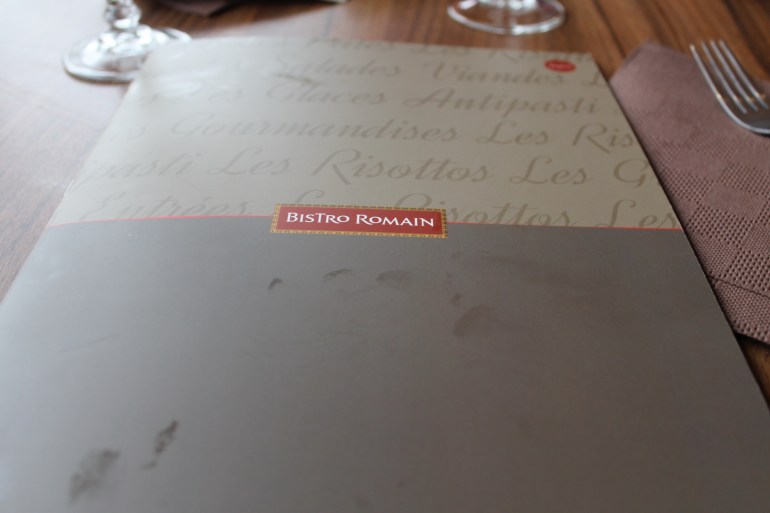 The Bistro Romain menu